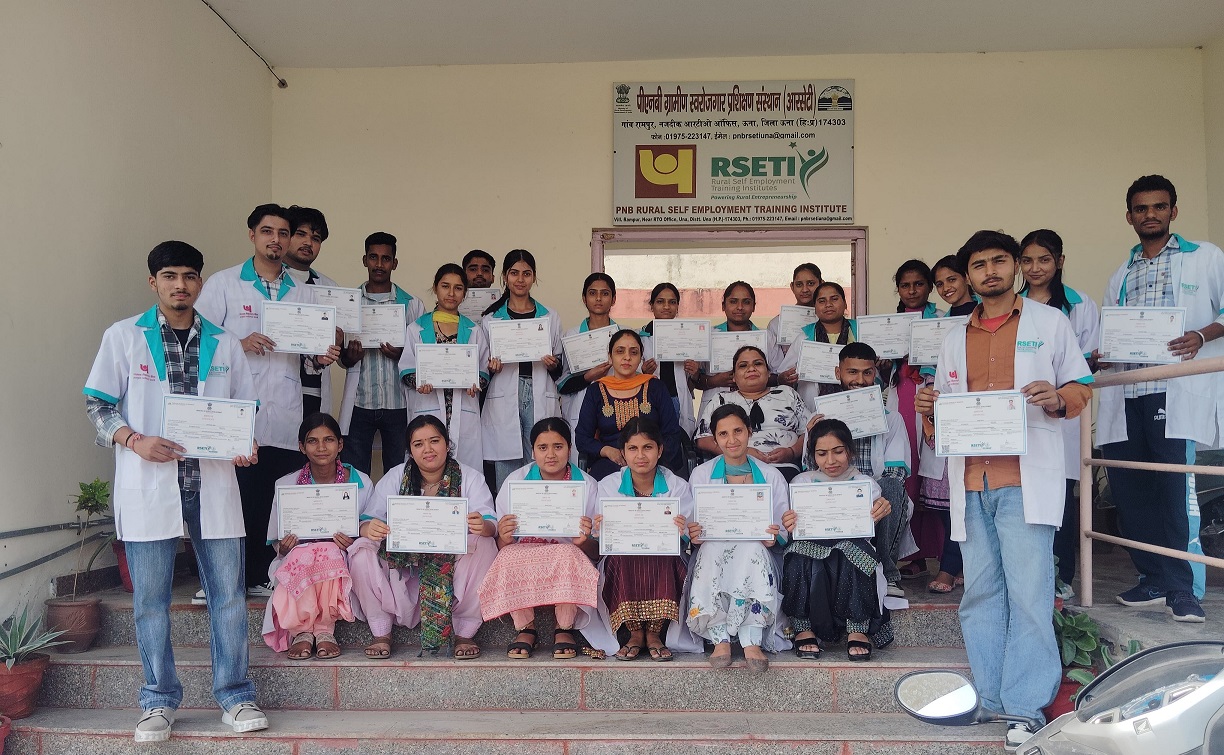 Computerized accounting training successfully completed at PNB Rural Self Employment Training Institute Una.